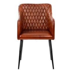 HOMLA Fotel Brizo W Obiciu Ze Skory Bawolej Brazowe 55X60X86 Cm Discount