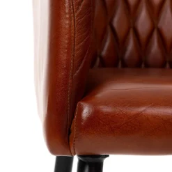 HOMLA Fotel Brizo W Obiciu Ze Skory Bawolej Brazowe 55X60X86 Cm Discount