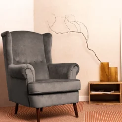 HOMLA Fotel Fossby 86X85X108 Cm Szary New
