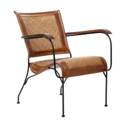 HOMLA Fotel Gladio W Obiciu Ze Skory Bawolej Brazowe 68X76X75 Cm Best