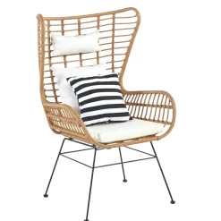 HOMLA Fotel Jardin Pleciony 70X80X110Cm Naturalny Sale