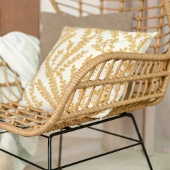 HOMLA Fotel Jardin Pleciony 70X80X110Cm Naturalny Sale