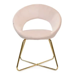 HOMLA Fotel Jared Welurowy Jasno 73X47X84 Cm Rozowy Discount