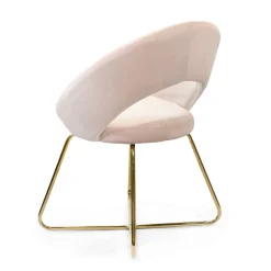 HOMLA Fotel Jared Welurowy Jasno 73X47X84 Cm Rozowy Discount