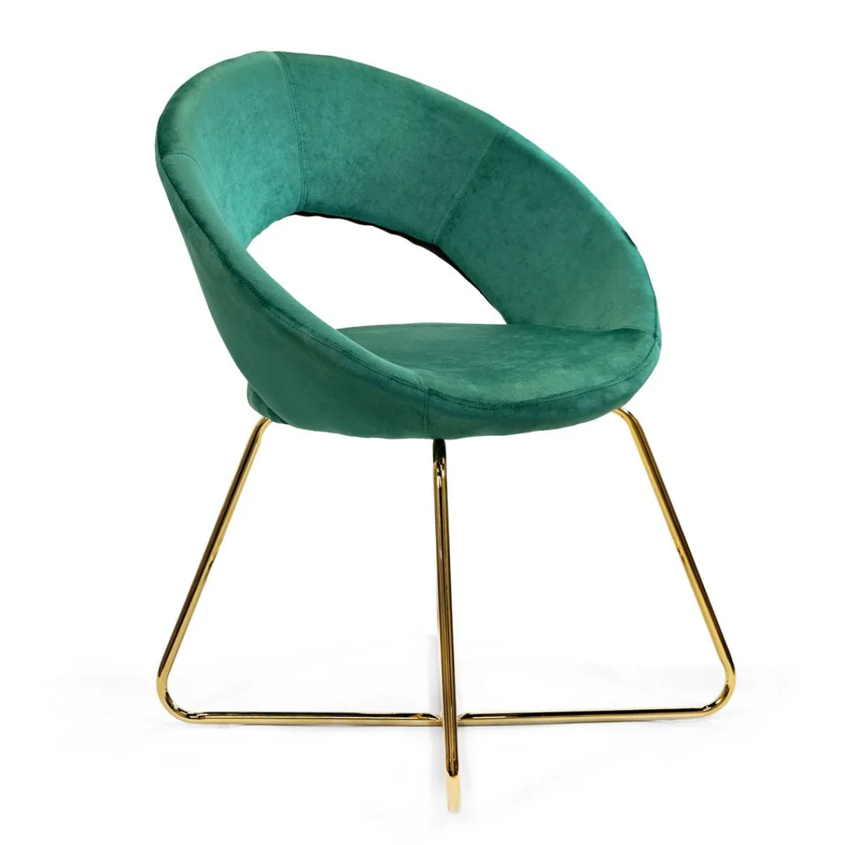 HOMLA Fotel Jared Welurowy 73X47X84 Cm Zielony Discount
