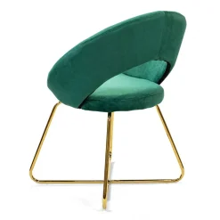HOMLA Fotel Jared Welurowy 73X47X84 Cm Zielony Discount