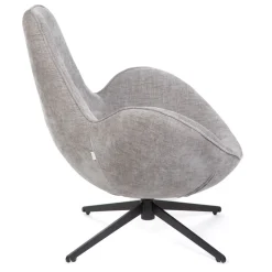 HOMLA Fotel Lunaire Obrotowy Welurowy Szary 86X76X87 Cm Outlet