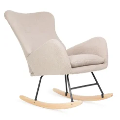 HOMLA Fotel Lunnie Bujany W Tkaninie Teddy Boucle 67X78X92 Cm Bezowy Best
