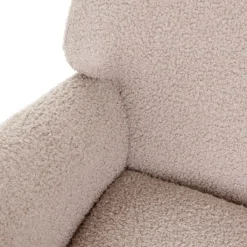 HOMLA Fotel Lunnie Bujany W Tkaninie Teddy Boucle 67X78X92 Cm Bezowy Best