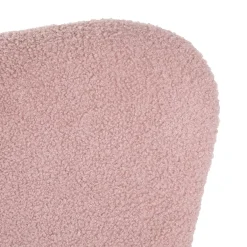 HOMLA Fotel Lunnie Bujany W Tkaninie Teddy Boucle 67X78X92 Cm Rozowy Outlet