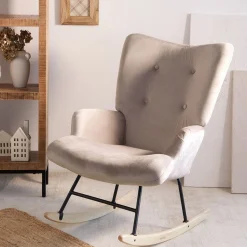 HOMLA Fotel Moss Bujany 72X73X92 Cm Bezowy