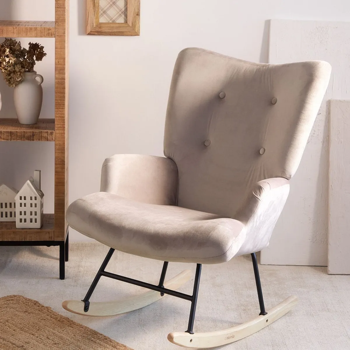 HOMLA Fotel Moss Bujany 72X73X92 Cm Bezowy