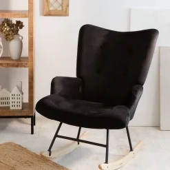 HOMLA Fotel Moss Bujany 72X73X92 Cm Czarny Best