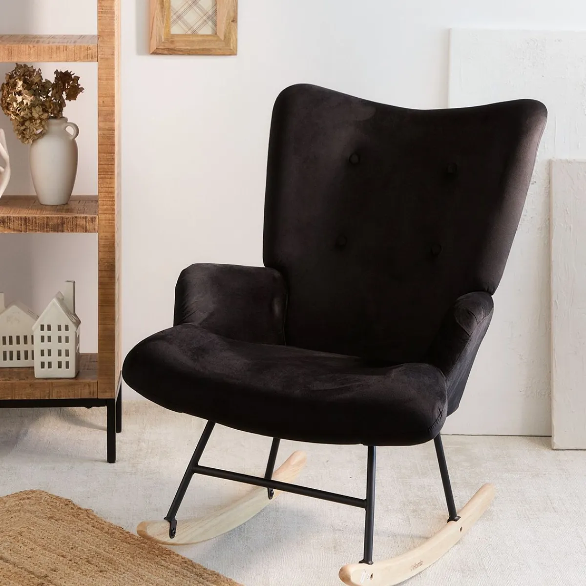 HOMLA Fotel Moss Bujany 72X73X92 Cm Czarny Best