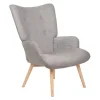 HOMLA Fotel Moss Pop W Tkaninie Ciemnobezowy 72X73X96Cm Hot
