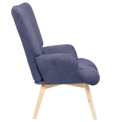 HOMLA Fotel Moss Pop W Tkaninie Granatowy 72X73X96Cm Online