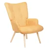 HOMLA Fotel Moss Pop W Tkaninie Musztardowy 72X73X96Cm Hot