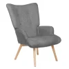 HOMLA Fotel Moss Pop W Tkaninie Szary 72X73X96Cm Outlet