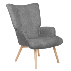 HOMLA Fotel Moss Pop W Tkaninie Szary 72X73X96Cm Outlet