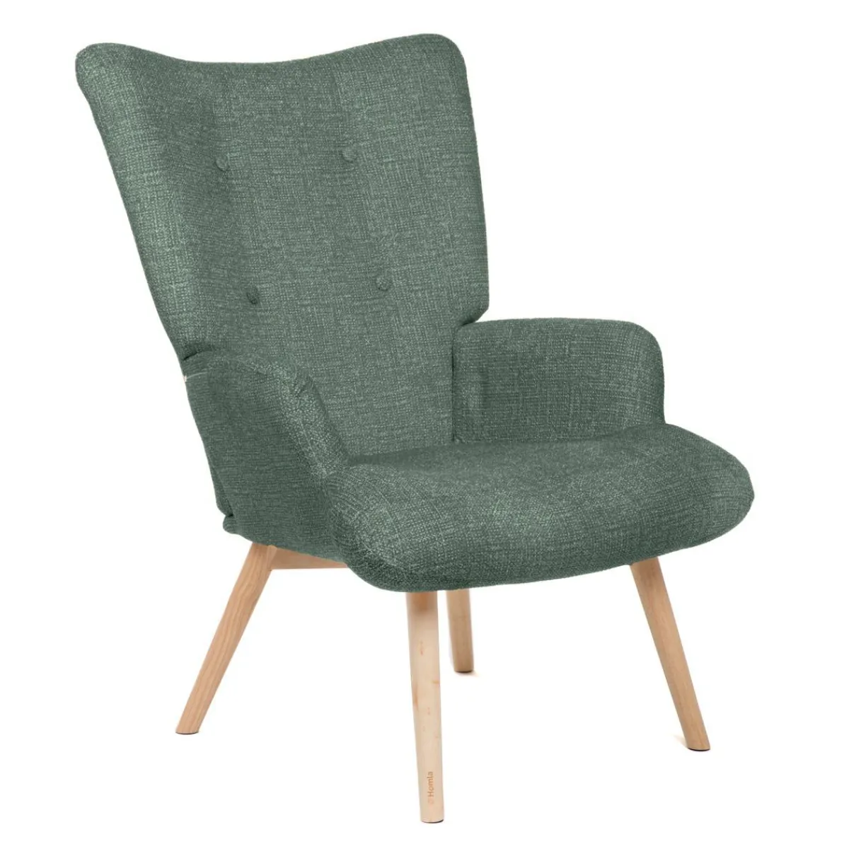 HOMLA Fotel Moss Pop W Tkaninie Zielony 72X73X96Cm Outlet