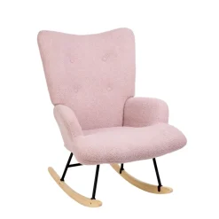 HOMLA Fotel Moss Teddy Boucle Bujany Rozowy W Tkaninie Teddy Boucle 72X73X92 Cm Online