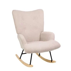 HOMLA Fotel Moss Teddy Boucle Bujany Bezowy W Tkaninie Teddy Boucle 72X73X92 Cm Online