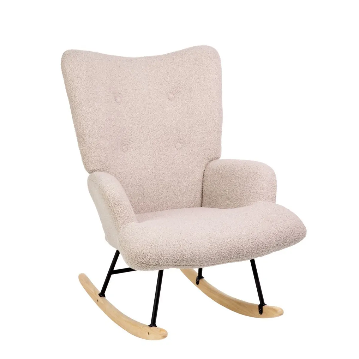 HOMLA Fotel Moss Teddy Boucle Bujany Bezowy W Tkaninie Teddy Boucle 72X73X92 Cm Online