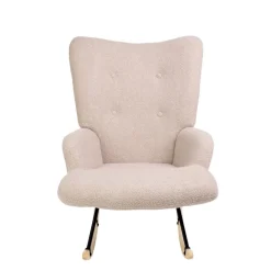 HOMLA Fotel Moss Teddy Boucle Bujany Bezowy W Tkaninie Teddy Boucle 72X73X92 Cm Online