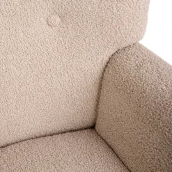 HOMLA Fotel Moss Teddy Boucle Bujany Bezowy W Tkaninie Teddy Boucle 72X73X92 Cm Online