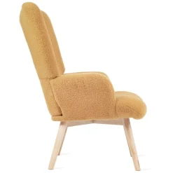 HOMLA Fotel Moss Teddy Boucle W Tkaninie Teddy Musztardowy Sale