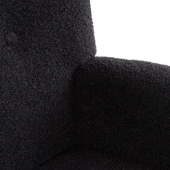 HOMLA Fotel Moss Teddy Boucle W Tkaninie Teddy Czarny Discount