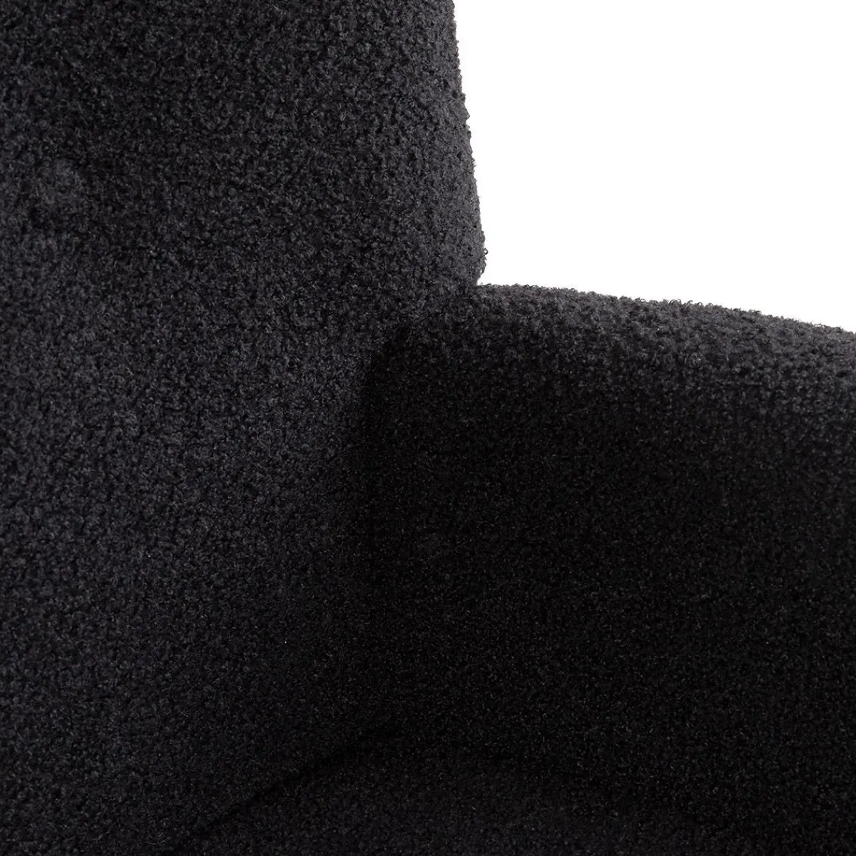 HOMLA Fotel Moss Teddy Boucle W Tkaninie Teddy Czarny Discount