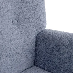 HOMLA Fotel Moss Teddy Boucle W Tkaninie Teddy Granatowy Outlet