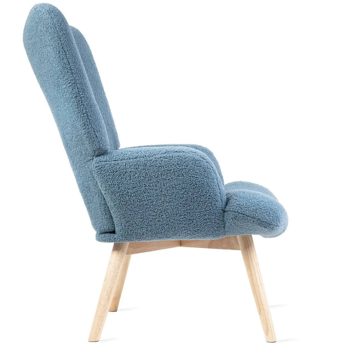 HOMLA Fotel Moss Teddy Boucle W Tkaninie Teddy Niebieski Hot