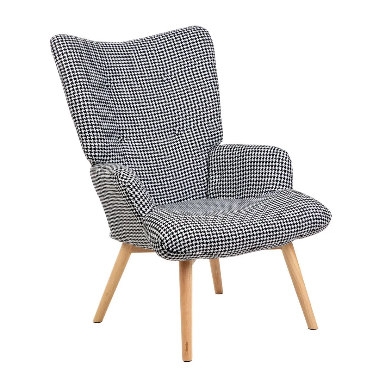 HOMLA Fotel Moss W Bialo-Czarna Pepitke 70X95Cm Online
