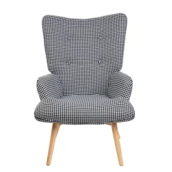 HOMLA Fotel Moss W Bialo-Czarna Pepitke 70X95Cm Online