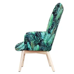 HOMLA Fotel Moss Welurowy Z Motywem Lisci 70X95Cm Wielokolorowy Discount