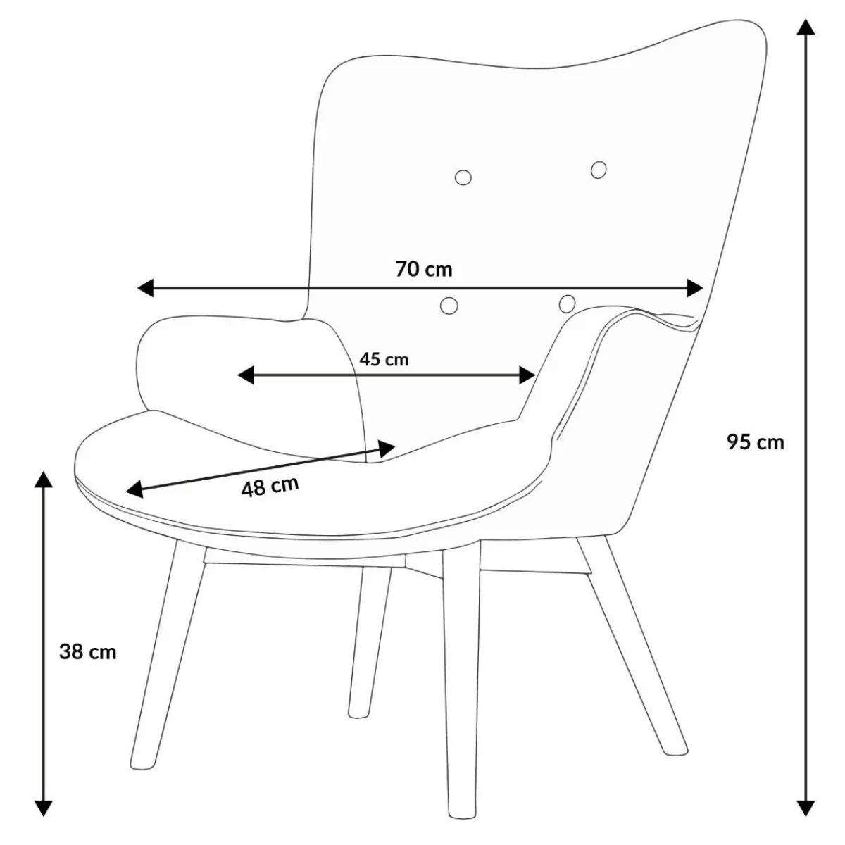HOMLA Fotel Moss 70X95Cm Rozowy Best