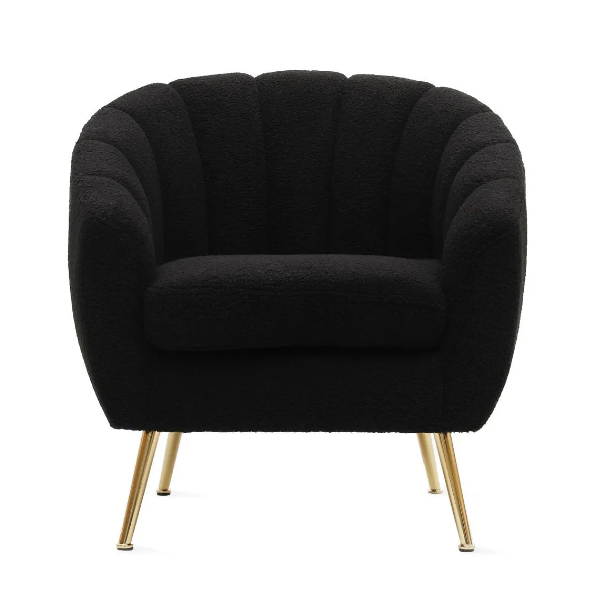 HOMLA Fotel Reika Welurowy 78X73X79 Cm Czarny Clearance