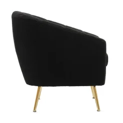 HOMLA Fotel Reika Welurowy 78X73X79 Cm Czarny Clearance