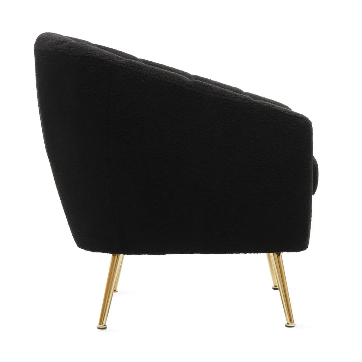 HOMLA Fotel Reika Welurowy 78X73X79 Cm Czarny Clearance
