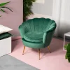 HOMLA Fotel Shelly Welurowy 82X74X76 Cm Zielony New