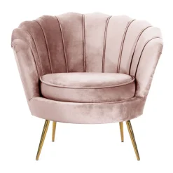 HOMLA Fotel Shelly Welurowy 82X74X76 Cm Rozowy Outlet