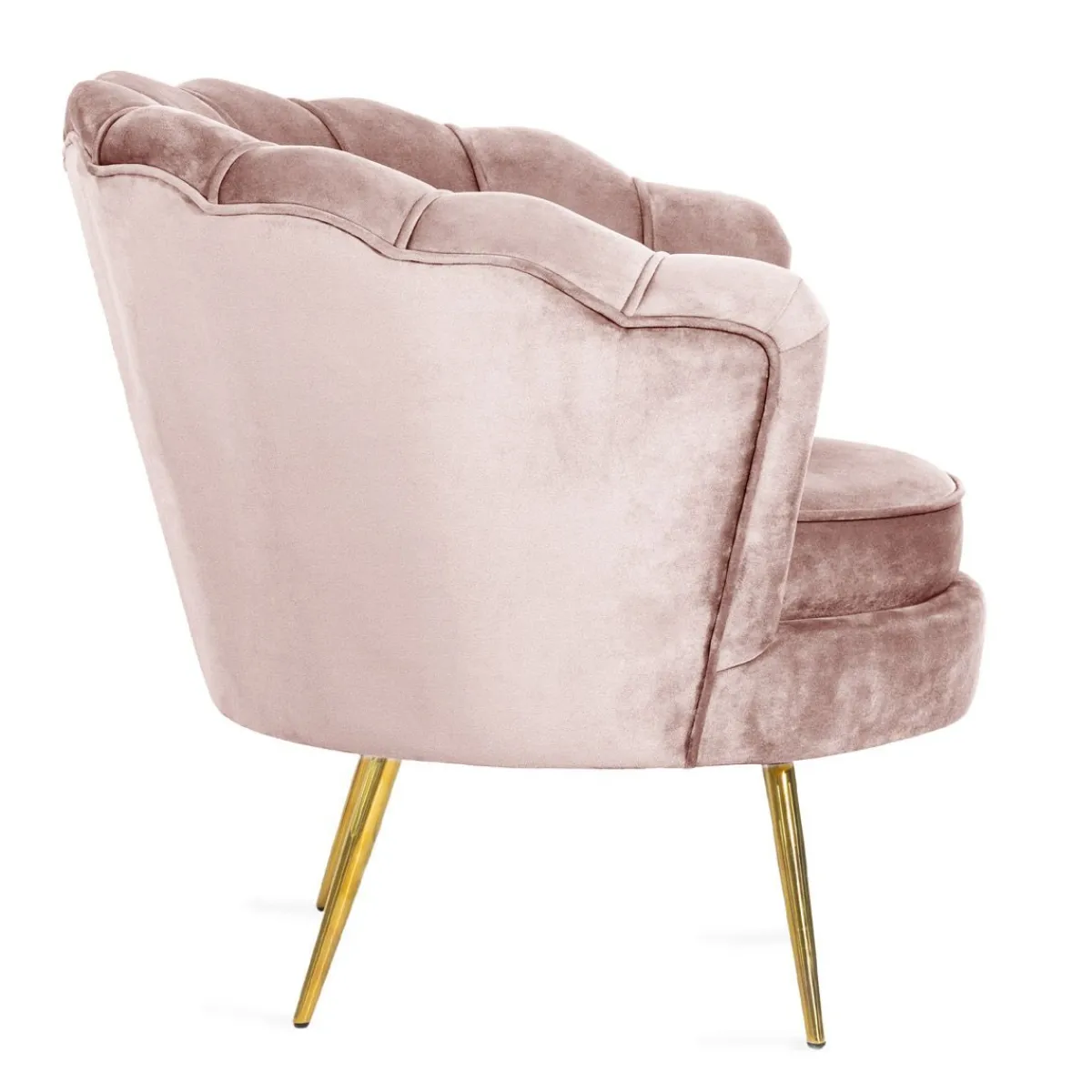 HOMLA Fotel Shelly Welurowy 82X74X76 Cm Rozowy Outlet