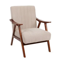 HOMLA Fotel Terra Nogi Ciemnobrazowe 70X75X87 Cm Bezowy Sale