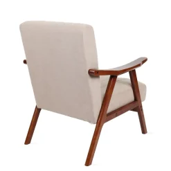 HOMLA Fotel Terra Nogi Ciemnobrazowe 70X75X87 Cm Bezowy Sale