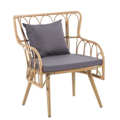 HOMLA Fotel Torvi Pleciony 72X67X84 Cm Naturalny New