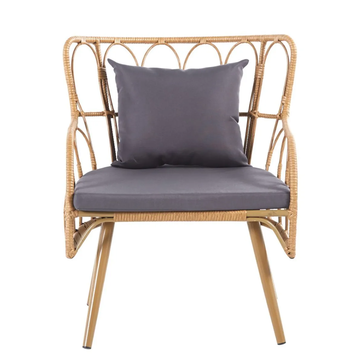 HOMLA Fotel Torvi Pleciony 72X67X84 Cm Naturalny New