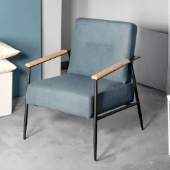 HOMLA Fotel Veludo Denim 71X70X83 Cm Granatowy New