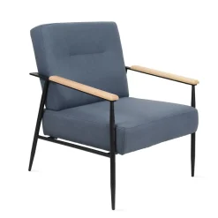 HOMLA Fotel Veludo Denim 71X70X83 Cm Granatowy New